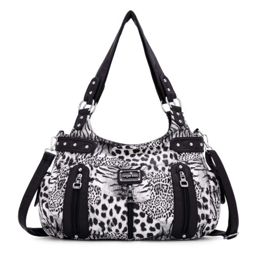 Angel Kiss Large Purses and Handbags for Women Washed Faux Leather Crossbody Hobo Satchel Shoulder Handbag Tote Purse