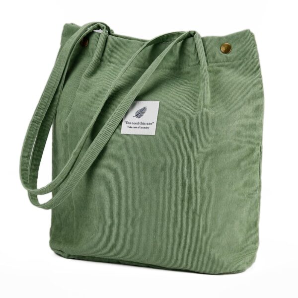 Corduroy Tote Bag Cute Tote Bags for Women Shoulder Bag with Inner Pocket for Work Beach Travel and Shopping Grocery