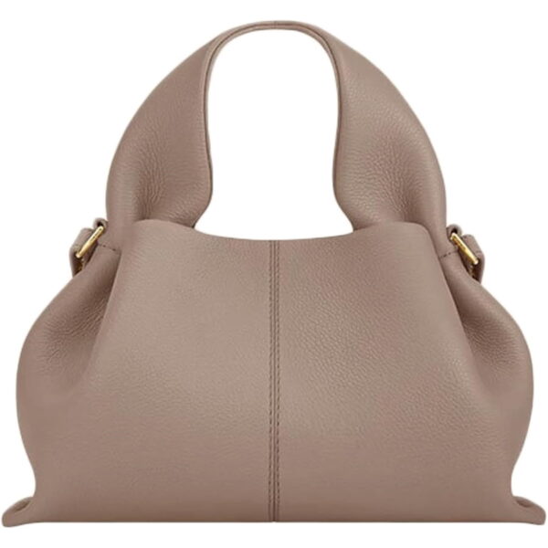 Dumpling Clutch Purse Solid Color Retro Crossbody Bag with Removable Strap Tote Shoulder Bag PU Leather Top Handle Ba,Gray,Large,work Dumpling Clutch Purse Solid Color Retro Crossbody Bag with Removable Strap Tote Shoulder Bag PU Leather Top Handle Ba,Gray,Large,work