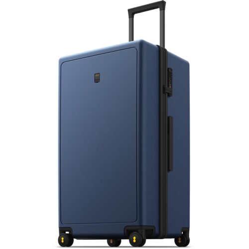 LEVEL8 Trunk Luggage 28 Inch, Large Suitcase with Spinner Wheels, Navy LEVEL8 Trunk Luggage 28 Inch, Large Suitcase with Spinner Wheels, Navy