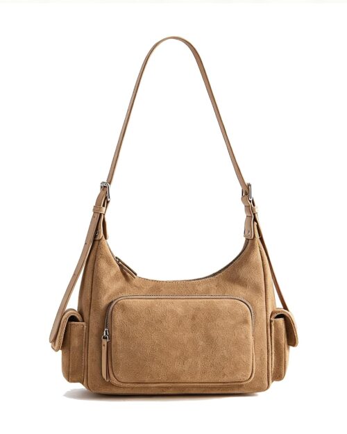 Missnine Suede Hobo Bags for Women, Travel Purse Shoulder Handbag Missnine Suede Hobo Bags for Women, Travel Purse Shoulder Handbag