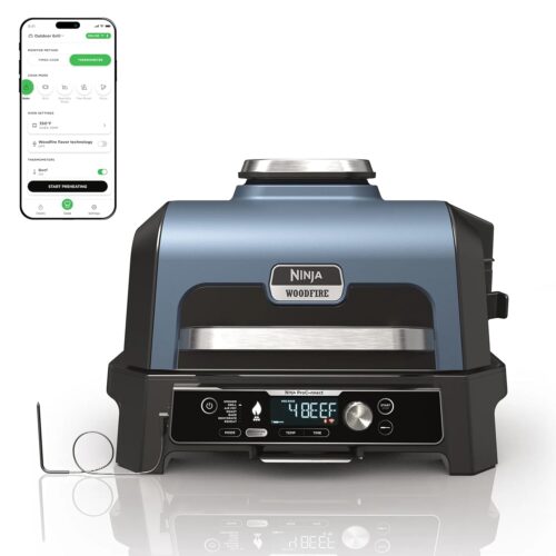 Ninja Woodfire ProConnect Premium XL BBQ Grill, 7-in-1, App Enabled, Blue Ninja Woodfire ProConnect Premium XL BBQ Grill, 7-in-1, App Enabled, Blue