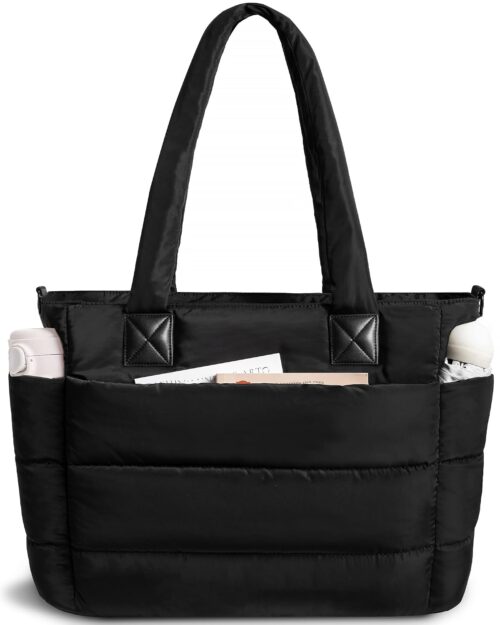 Puffer Tote Bag for Women Quilted Nurse Bag Lightweight Work Bag for Teacher Travel Handbag with Multiple Pockets Puffer Tote Bag for Women Quilted Nurse Bag Lightweight Work Bag for Teacher Travel Handbag with Multiple Pockets