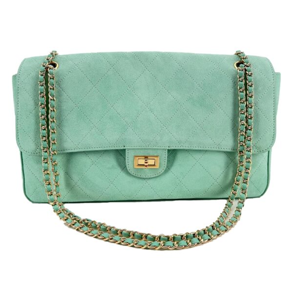 Women's Genuine Quilted Suede Leather Shoulder Bag Chain Strap Women's Genuine Quilted Suede Leather Shoulder Bag Chain Strap